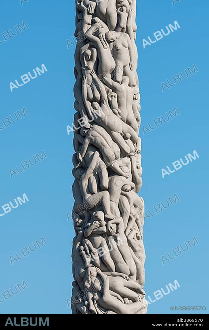 Granite human monolith by Gustav Vigeland, Vigeland Sculpture Park