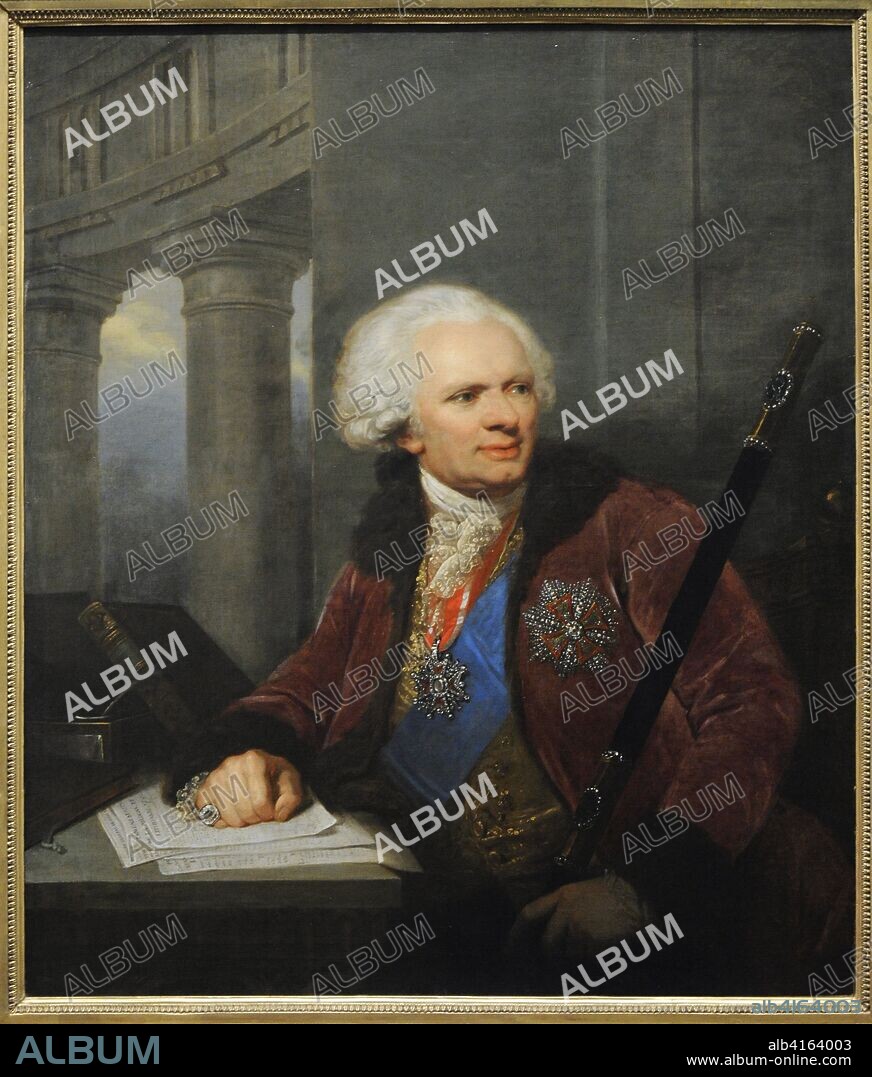 Fryderyk Jozef Moszynski (1738-1817). Lithuanian politician and military. Portrait by Joseph Grassi (1758-1838), 1797. National Museum. Warsaw. Poland.