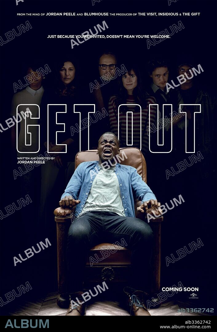 Affiche de GET OUT, 2017, réalisé par JORDAN PEELE. Copyright UNIVERSAL PICTURES.