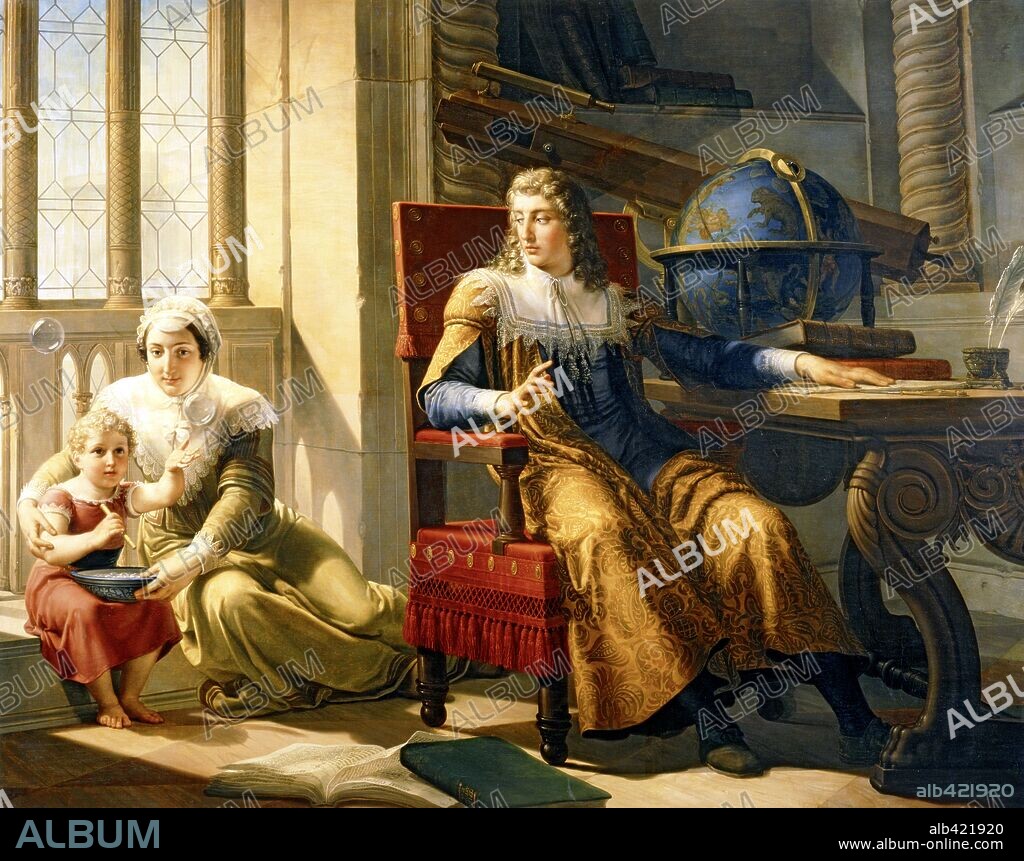 Isaac Newton discovers refraction of light artist unknown,  1827, Oil on Canvas, 167x216 cm.