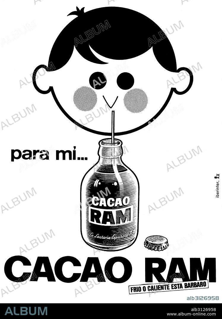 Publicidad. Cacao Ram. Año 1965.