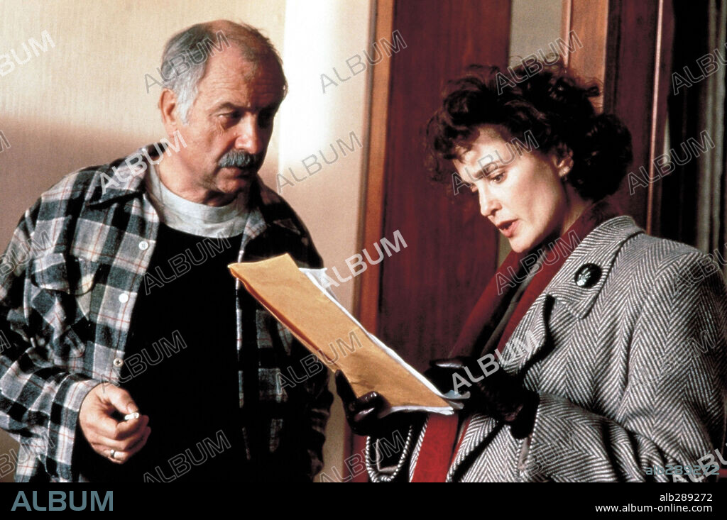 ARMIN MUELLER-STAHL and JESSICA LANGE in MUSIC BOX, 1989, directed by CONSTANTIN COSTA-GAVRAS. Copyright CAROLCO / TRI-STAR.