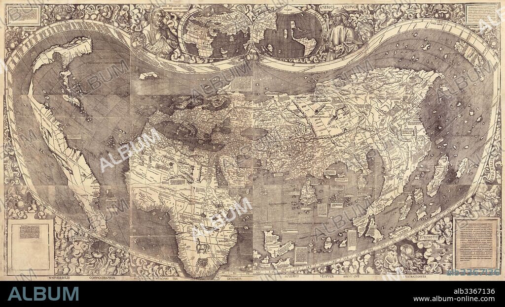 MARTIN WALDSEEMÜLLER. World map Universalis Cosmographia.