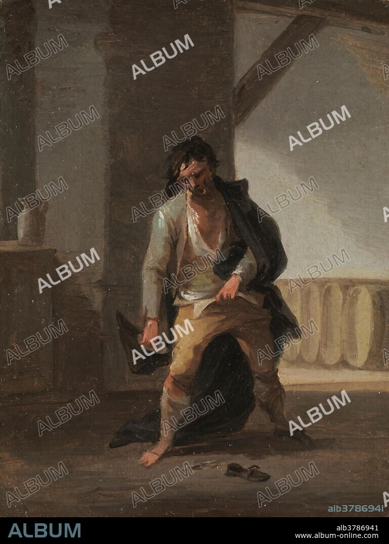 Leonardo Alenza y Nieto / 'Borracho'. Hacia 1835. Óleo sobre cartón, 22 x 16,8 cm.