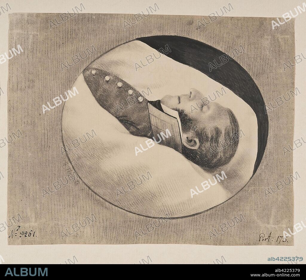 WILHELM TERNITE. 'General Moreau on his Deathbed'. 1813. Dimensions: 18x23 cm.