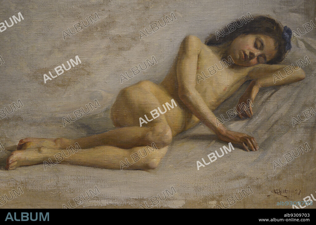 Georgi Mitov (1875-1900). Bulgarian painter. Nude: Young Girl, 1897. National Art Gallery. Sofia. Bulgaria.