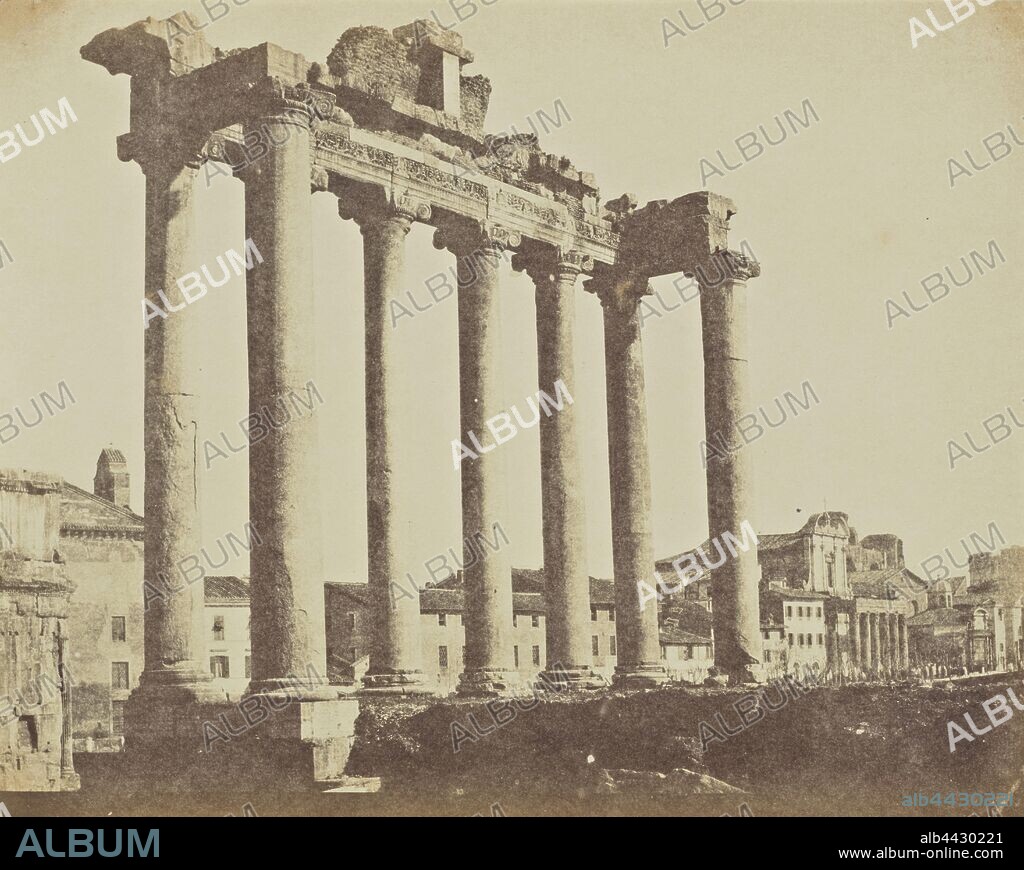 Temple of Saturn, Rome, Mrs. Jane St. John (British, 1803 - 1882), Rome, Italy, 1856 - 1859, Albumen silver print from a paper negative, 19.9 x 25 cm (7 13/16 x 9 13/16 in.).