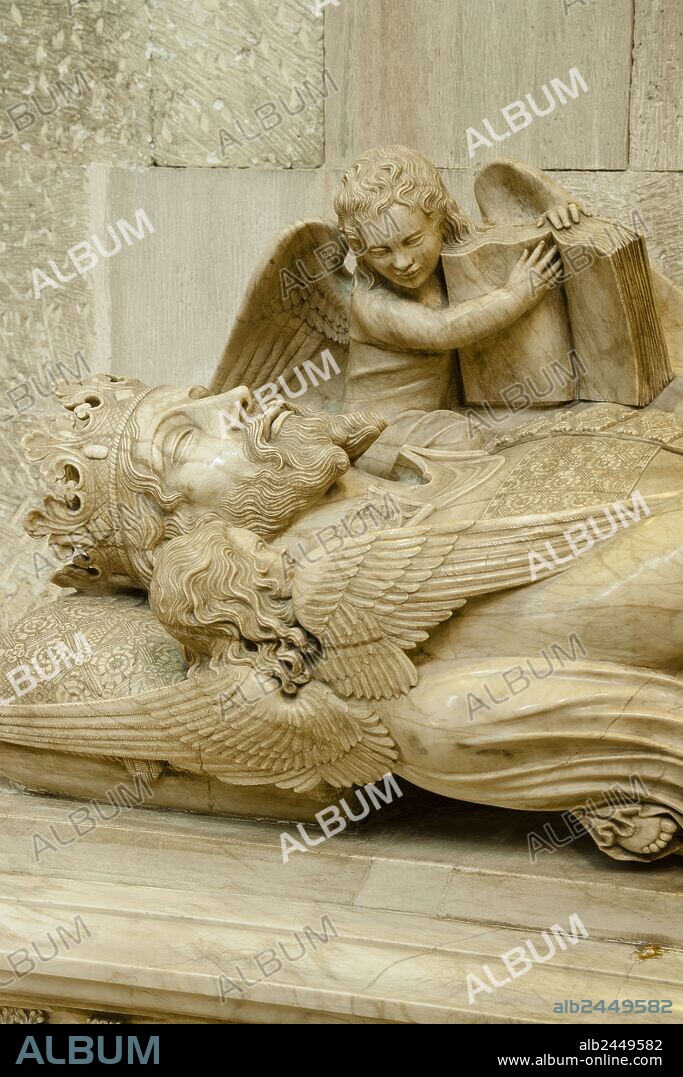 sarcofago de Jaume II, mausoleo de los reyes de Mallorca,construido en el año 1329 por el rey Jaime II, capilla de la Trinitat,Catedral de Mallorca , siglo XIII, Monumento Histórico-artístico, Palma, mallorca, islas baleares, españa, europa.