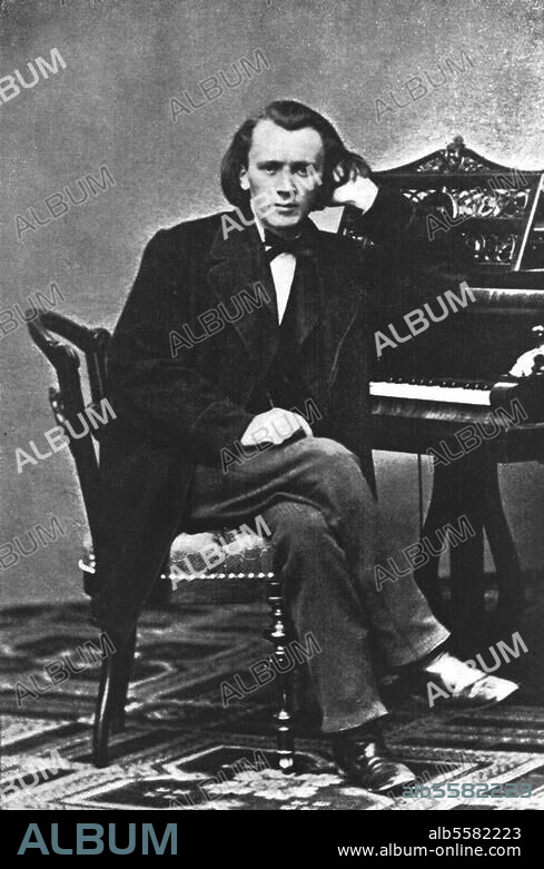 Brahms, Johannes compositeur Hambourg 7.5.1833 - Vienne 3.4.1897. Portrait de jeunesse. Photo, 1854.