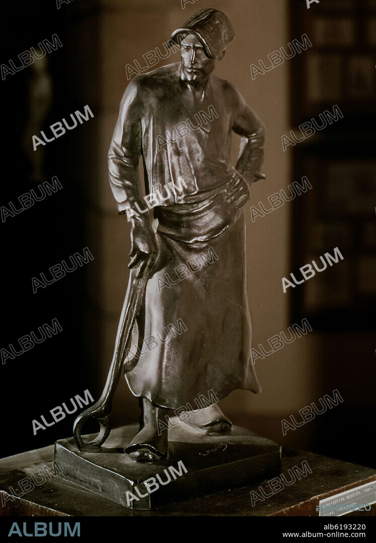 CONSTANTIN MEUNIER. EL FORJADOR - 1905 - BRONCE - 48,7X25,5X16 CM.