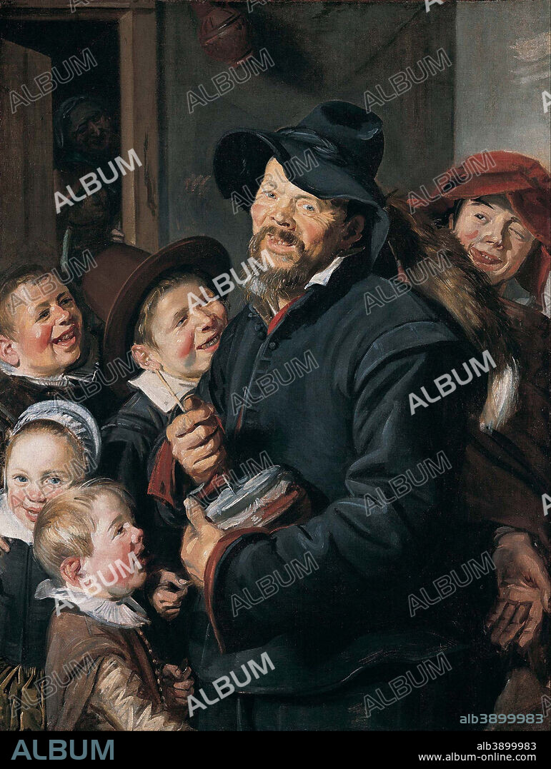 FRANS HALS. The Rommel-Pot Player. Date/Period: Ca. 1618-22. Painting. Oil on canvas. Height: 106 mm (4.17 in); Width: 80.30 mm (3.16 in).