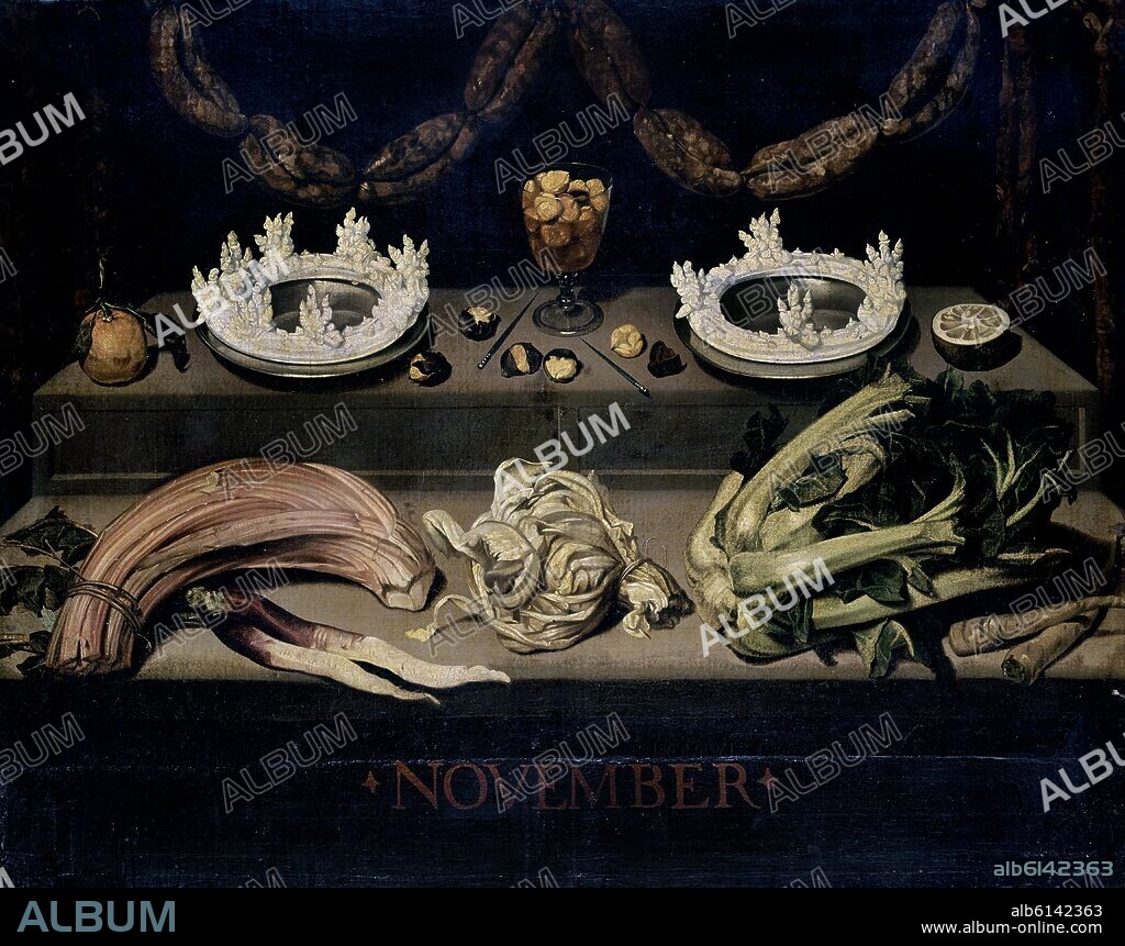 DIEGO VELAZQUEZ (1599-1660). BODEGON RELATIVO AL MES DE NOVIEMBRE.