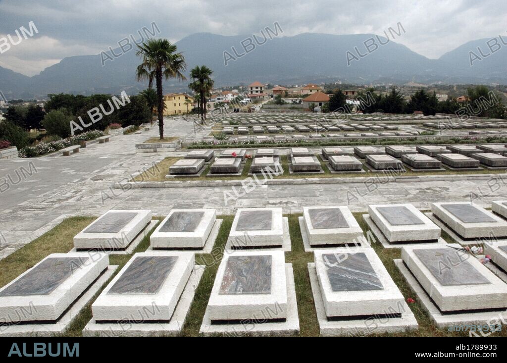 The National Martyrs Cemetery of Albania. Some 900 partisans who died during World War II are buried in the cemetery. Near Tirana. Albania.