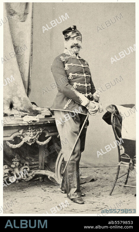 Alexander, Herzog of Württemberg. 20/12/1804 - 28/10/1881. Portrait photograph, Vienna 1861. (Ludwig Angerer).