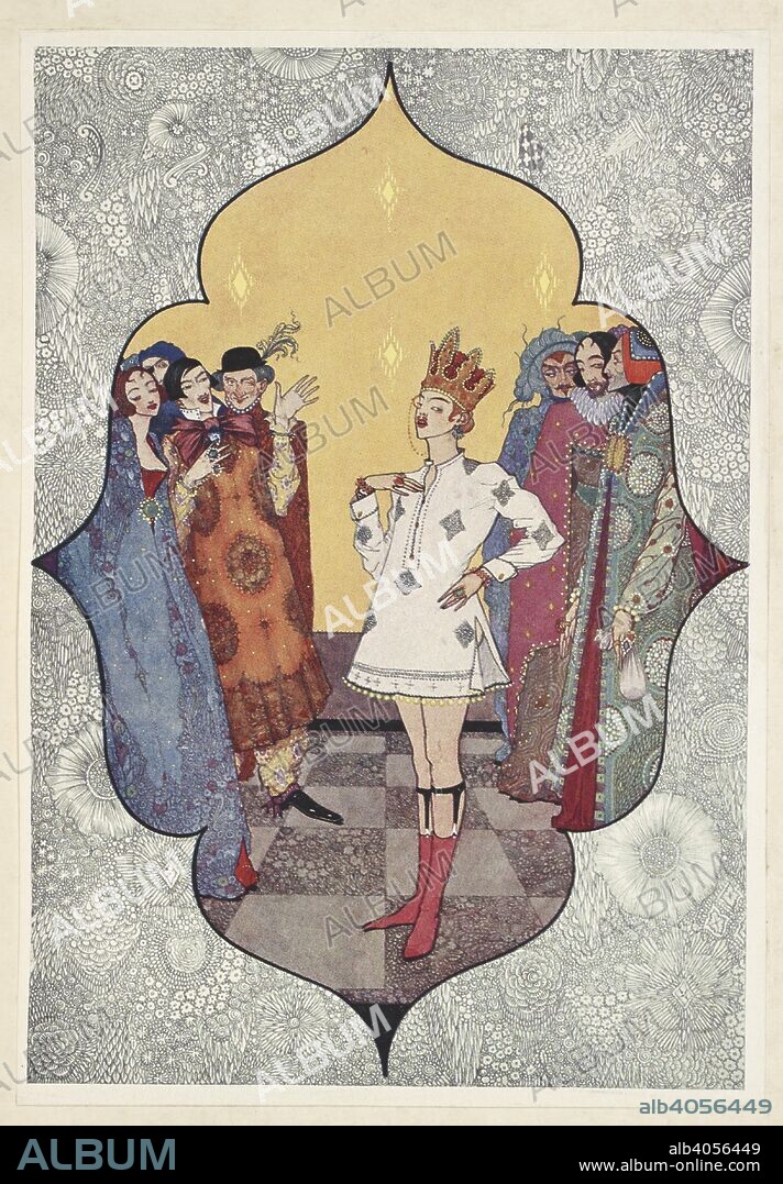 HANS CHRISTIAN ANDERSEN and HARRY CLARKE. The Emperor's New Clothes. Oh, How well they look! How capitally they fit! . Fairy Tales ... Illustrated by Harry Clarke. F.P. London : G. G. Harrap & Co., [1916]. Source: K.T.C.102.a.15 plate opposite page 62.