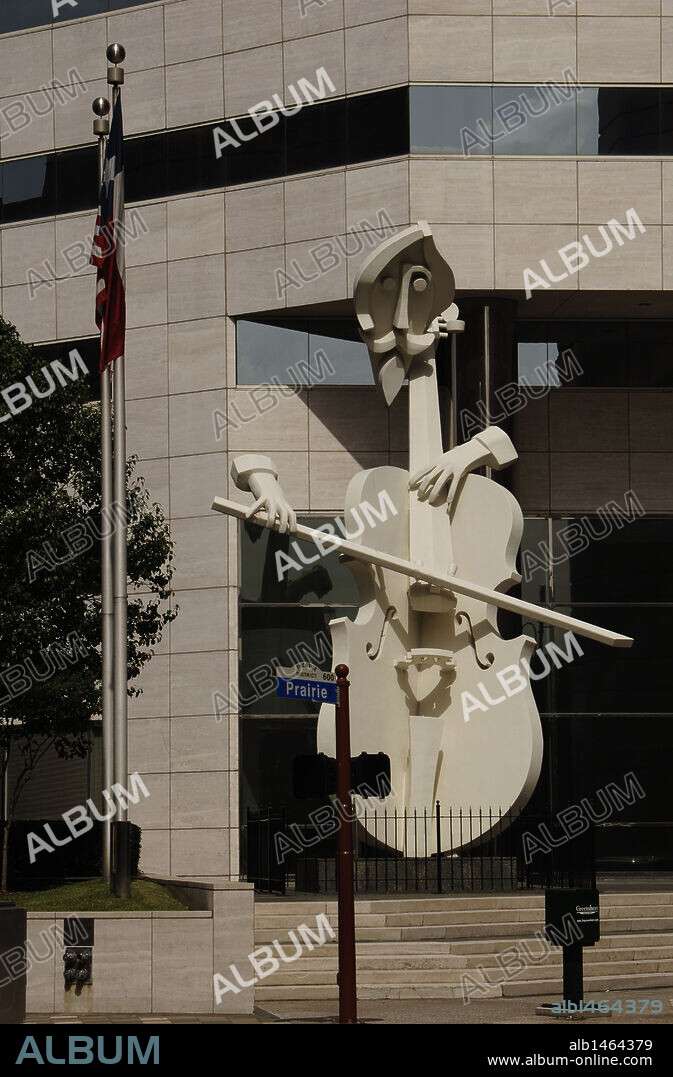 ARTE SIGLO XX. ESTADOS UNIDOS. DAVID ADICKES (n.1927). Escultor norteamericano. "THE VIRTUOSO" (1983). Escultura situada frente al Lyric Center. HOUSTON. Estado de Texas.