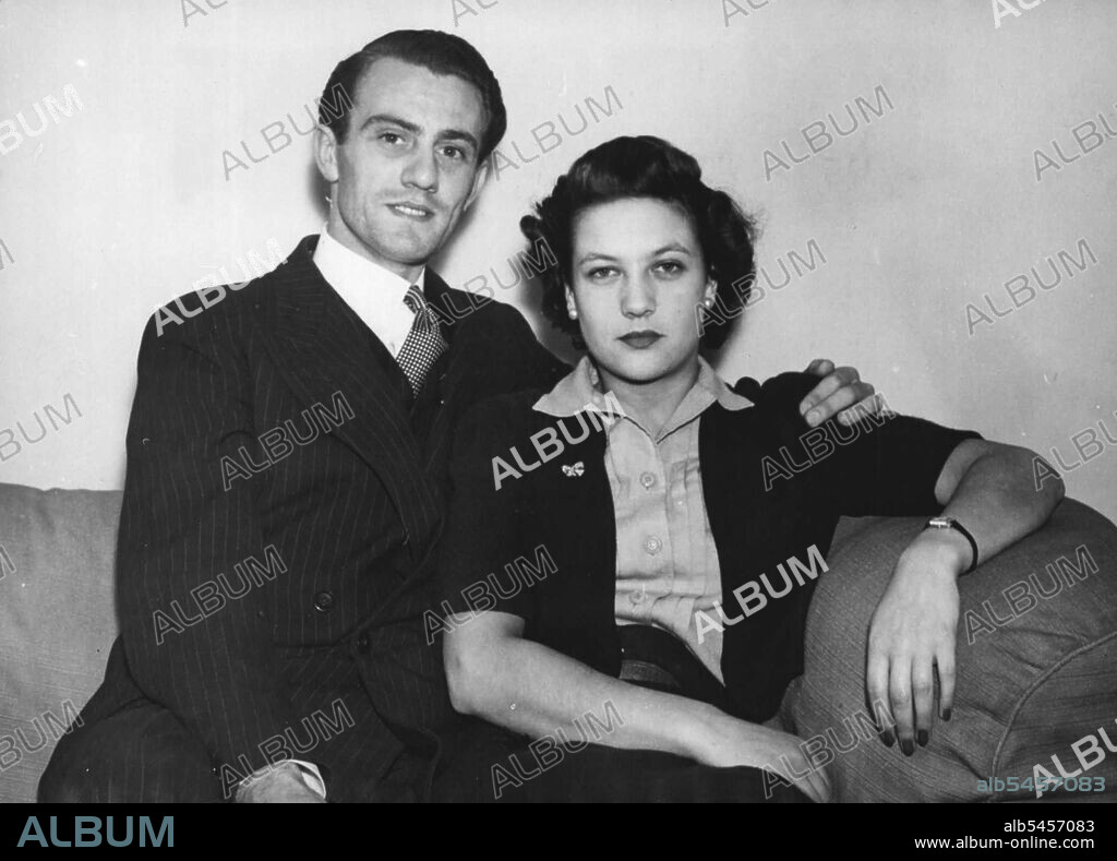 Engagement of Mr. Graham Payn and Miss Sheila Ascoli -- Mr. Graham Payn and Miss Sheila Ascoli photographed in London today.The engagement has been announced of Mr. Graham Payn to Miss Sheila Ascoli. Mr. Payn, a principal in "Magic Carpet" at the Prince's Theatre, London, joined the Territorials in April 1939, and was discharged from the London Irish Rifles owing to ill-health in 1940. Born in South Africa, he made a reputation as a boy soprano throughout that country in 1930. Miss Ascoli has been in the W.R.E.N. for 2½ years. She is the daughter of the late George Ascoli and Mrs. Carroll-Marx. September 06, 1943.