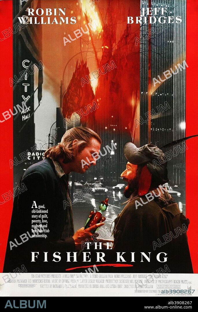 Poster de EL REY PESCADOR, 1991 (THE FISHER KING), dirigida por TERRY GILLIAM. Copyright COLUMBIA TRISTAR.