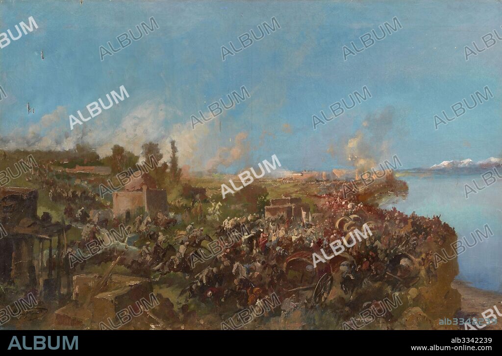 NIKOLAI NIKOLAYEVICH KARASIN. The Battle at Makhram on August 22, 1875.