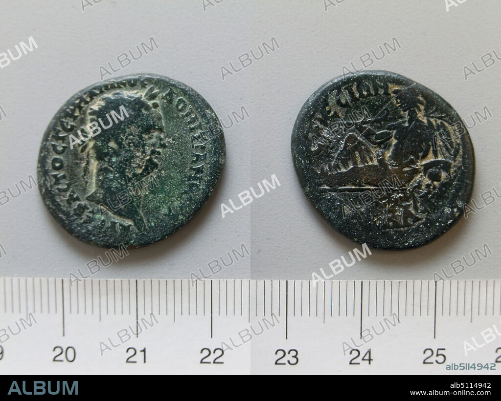 Ruler: Domitian, Emperor of Rome, A.D. 5196, ruled 8196, Mint: Ephesus, Coin of Domitian, Emperor of Rome from Ephesus, 8196, Bronze, 8.33 g, 12:00, 26 mm, Made in Ephesus, Ionia, Greek, 1st century, Numismatics.