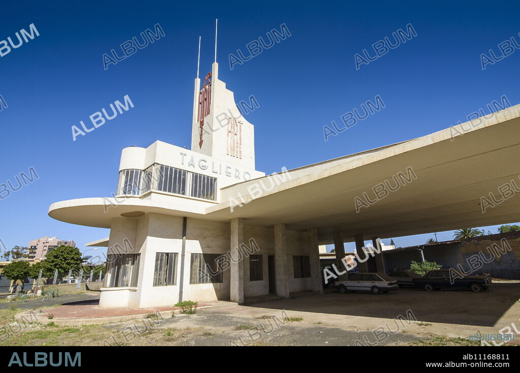 Fiat Tagliero Building, Asmara, capital of Eritrea, Africa.
