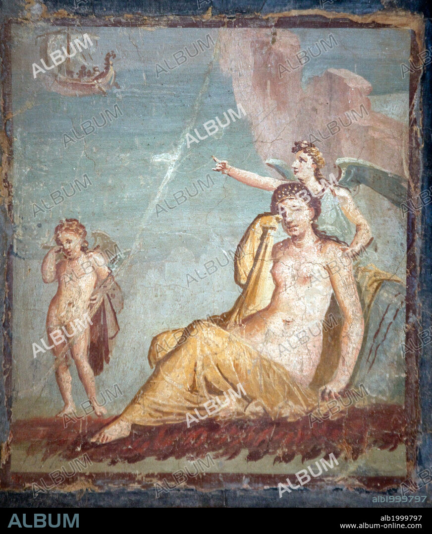 Italy, Naples, Naples Museum, from Pompeii, House of Meleager (VI 9, 2.13), Abandoned Ariadne.