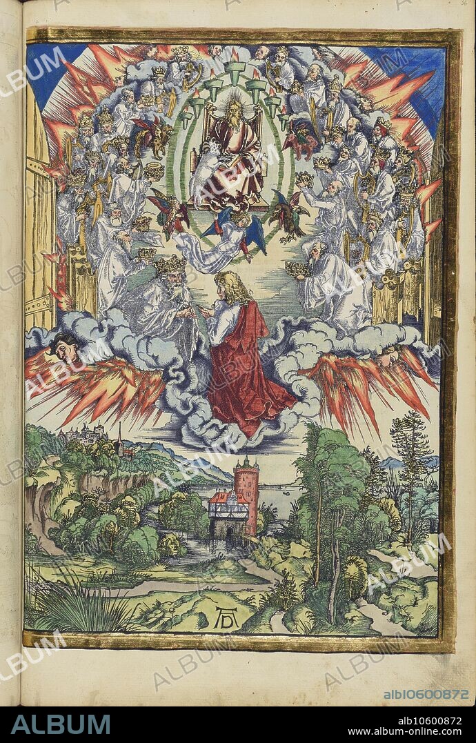 ALBRECHT DÜRER. Die 24 Ältesten vor dem Thron. Aus der Apokalypse (Offenbarung des Johannes).