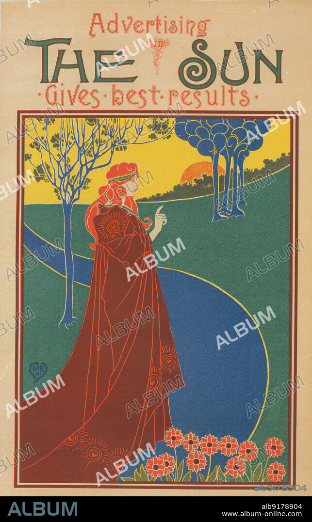 LOUIS JOHN RHEAD. Affiche américaine pour le journal "The Sun", publié à New-York, c1896. [Publisher: Imprimerie Chaix; Place: Paris].