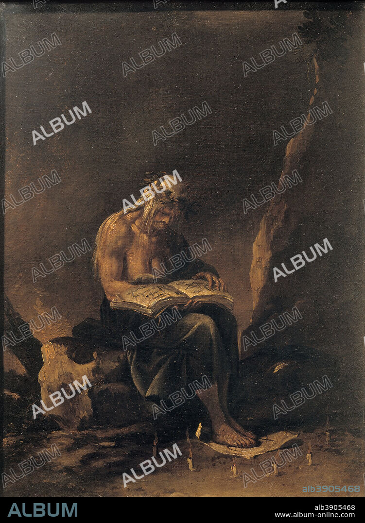 SALVATOR ROSA. A Witch. Date/Period: 1646. Painting. Oil on canvas. Height: 415 mm (16.33 in); Width: 310 mm (12.20 in).
