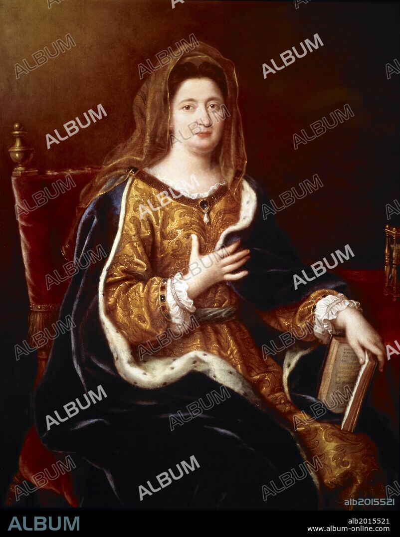 PIERRE MIGNARD. Françoise d´Aubigne marquesa de Maintenon (1635-1719) segunda mujer de King Louis XIV, 1694, Óleo sobre lienzo; 128 cm x 97cm.