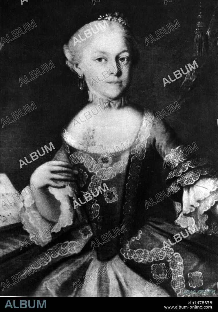 Anna Maria Mozart (Salzburg, 1751-1829), hermana mayor de Johann Wolfgang Amadeus Mozart (Salzburg, 1756-Viena, 1791). Pianista e intérprete precoz. Conocida con el diminutivo Nannerl.