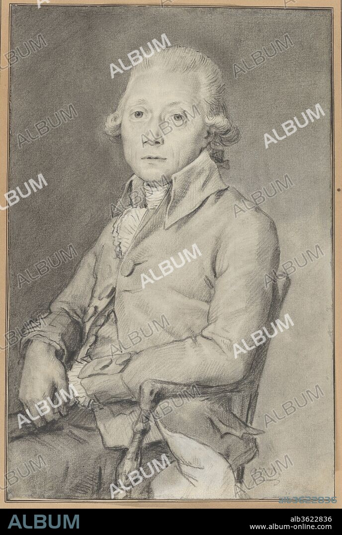Portrait of a Man. Artist: baron Antoine Jean Gros (French, Paris 1771-1835 Meudon). Dimensions: Sheet: 11 3/16 × 7 1/4 in. (28.4 × 18.4 cm). Date: ca.1793-1800.
Baron Gros was a highly successful student of Neoclassical painter Jacques Louis David (French, 1748- 1825). Gros received many commissions for large history paintings during the Napoleonic period, but eventually relied on portraiture to support himself. This signed pair of half-length portraits (see also 2014.271.2) offer few clues as to the sitters' identities. Presumably a husband and wife, they sit in simple chairs against an unadorned background. Their frank and intimate expressions alone carry the force of expression.