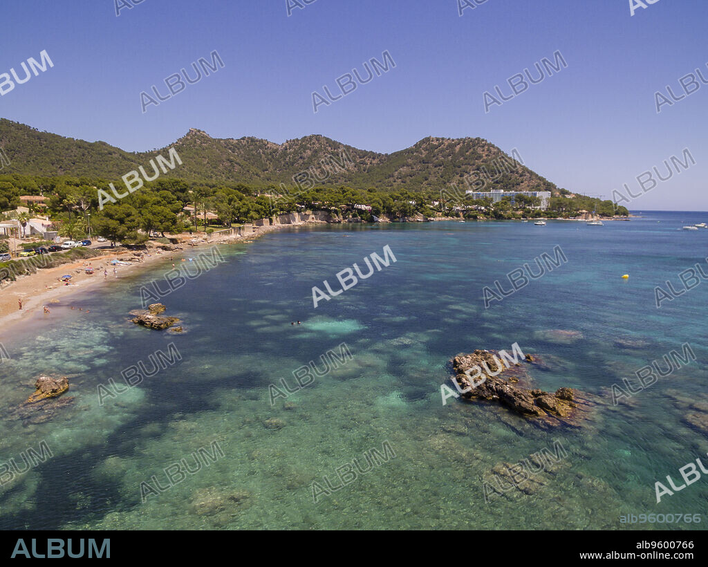 playa de Es Ribell, Cala sa Marjal, Costa de los Pinos, Son Servera, mallorca, balearic islands, spain.