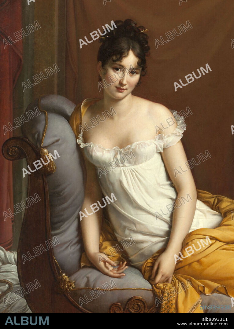 FRANÇOIS PASCAL SIMON. Portrait de Juliette Récamier, née Bernard (1777-1849), between 1802 and 1805.