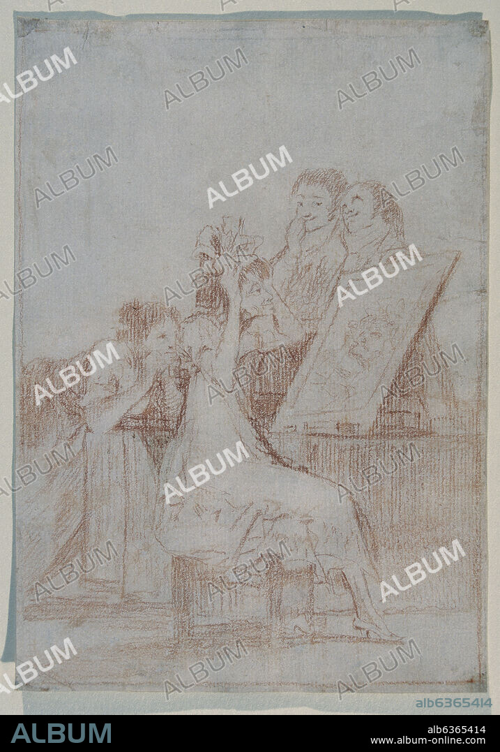 FRANCISCO DE GOYA. CAPRICHO 55 - HASTA LA MUERTE - SIGLO XVIII - SANGUINA.