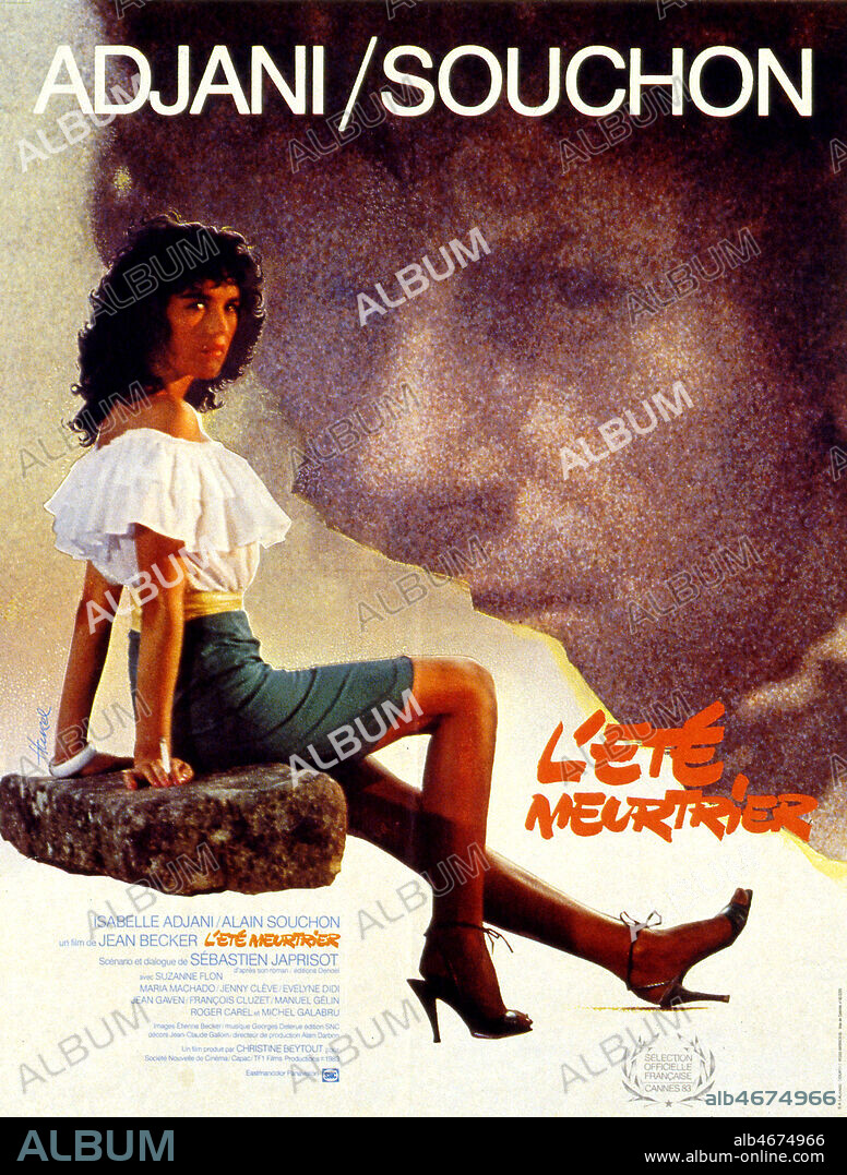Affiche du film 'L'ete meurtrier' realise en 1983 par Jean BECKER (ne en 1933) d'apres Sebastien JAPRISOT avec Isabelle ADJANI (nee en 1955) et Alain SOUCHON. Credit : Coll. Perron/KHARBINE-TAPABOR.
