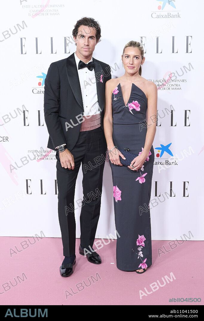 Beltran Lozano, Daniela Figo attends Elle Magazine 'Cancer Ball' Charity Dinner at Royal Theatre on October 20, 2022 in Madrid, Spain.