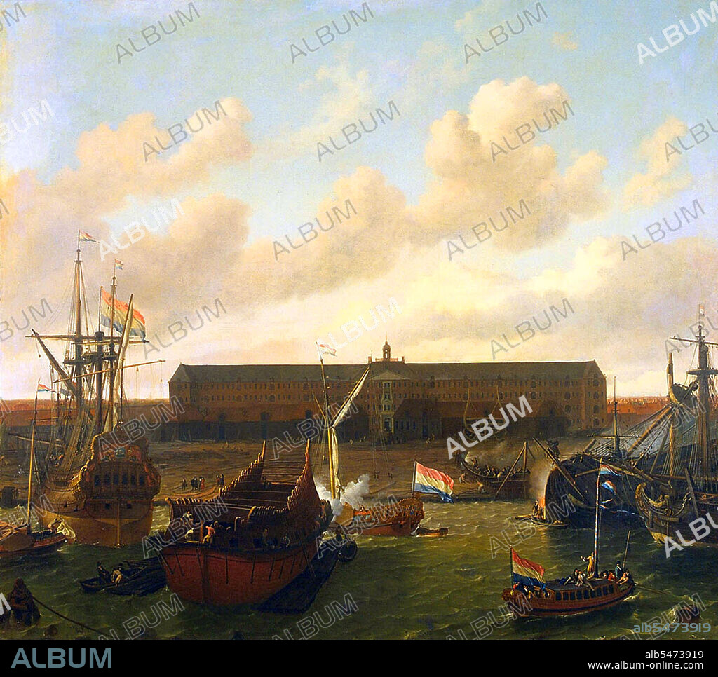 Ludolf Bakhuizen (or Backhuysen) (December 28, 1630 - November 17, 1708) was a German-born Dutch Golden Age painter who was the leading Dutch painter of maritime subjects after the two Willem van de Veldes (father and son) left for England in 1672.