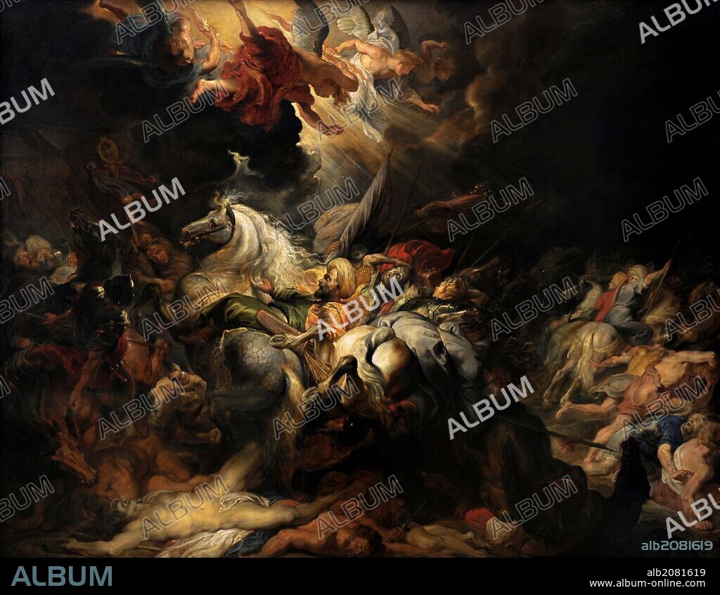 PETER PAUL RUBENS. ARTE BARROCO. FLANDES. RUBENS, Peter Paul (Siegen,1577-Amberes,1640). Pintor flamenco, una de las grandes figuras del barroco, "La derrota de Senquereib" o "La Destrucción de Senaquerib y su ejército". Obra temprana de Rubens. Alte Pinakothek (Pinacoteca Antigua). Munich. Alemania. Europa.
