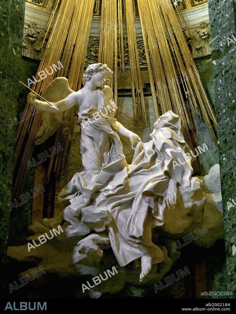 Gian Lorenzo Bernini / 'Éxtasis de Santa Teresa', 1647/1651, Mármol, 150 cm.