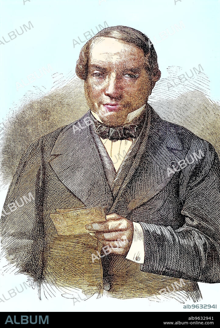 Jakob Mayer Rothschild (later James de Rothschild, May 15, 1792 - November 15, 1868) was the founder of the French branch of the influential Rothschild banking family, Historical, digitally restored reproduction of an original artwork from the 19th century, exact original date unknown.