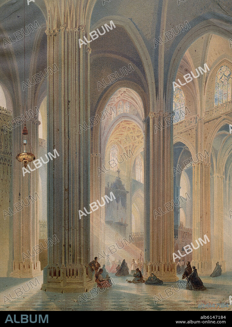 FRIEDRICH EIBNER (1826-1877). INTERIOR DE LA CATEDRAL DE SEVILLA - 1867.