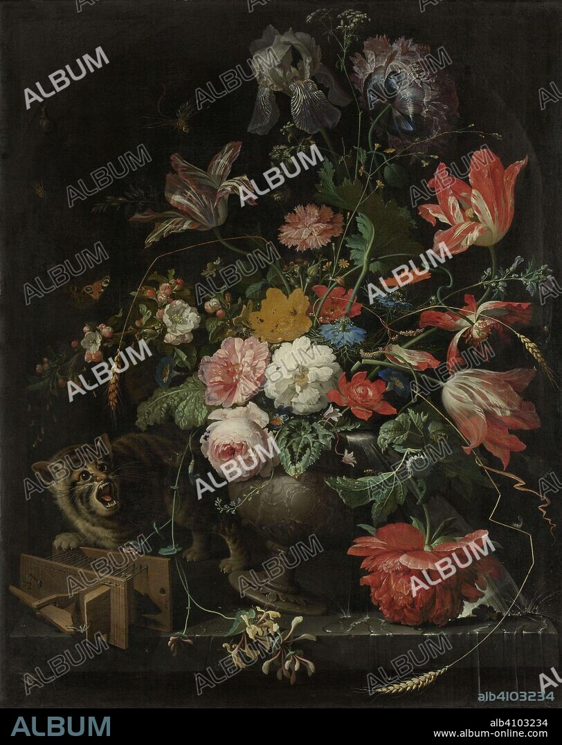 ABRAHAM MIGNON. The Overturned Bouquet. Dating: 1660 - 1679. Measurements: h 89.5 cm × w 71.5 cm.