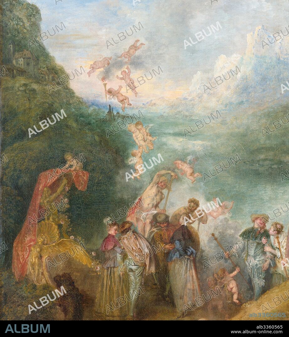 JEAN ANTOINE WATTEAU. Pilgrimage to Cythera (Embarkation for Cythera) Detal: Putti.