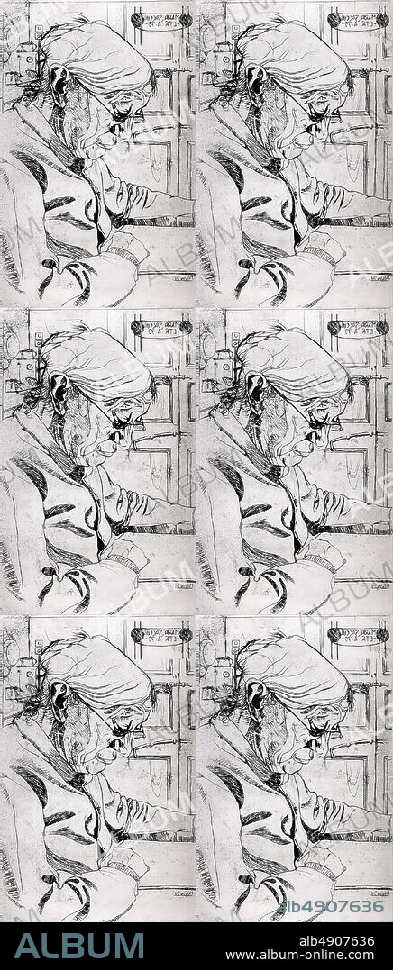 Umberto Boccioni, Maria Sacchi Reading, Umberto Boccioni (Italian, Reggio 18821916 Sorte), 1907, Drypoint, 19 x 12 5/8 in. (48.3 x 32.1 cm), Prints.