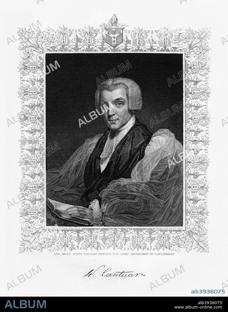 William Howley, Archbishop of Canterbury, 19th century. Howley (1765-1848) was Archbishop of Canterbury from 1828 to 1848.