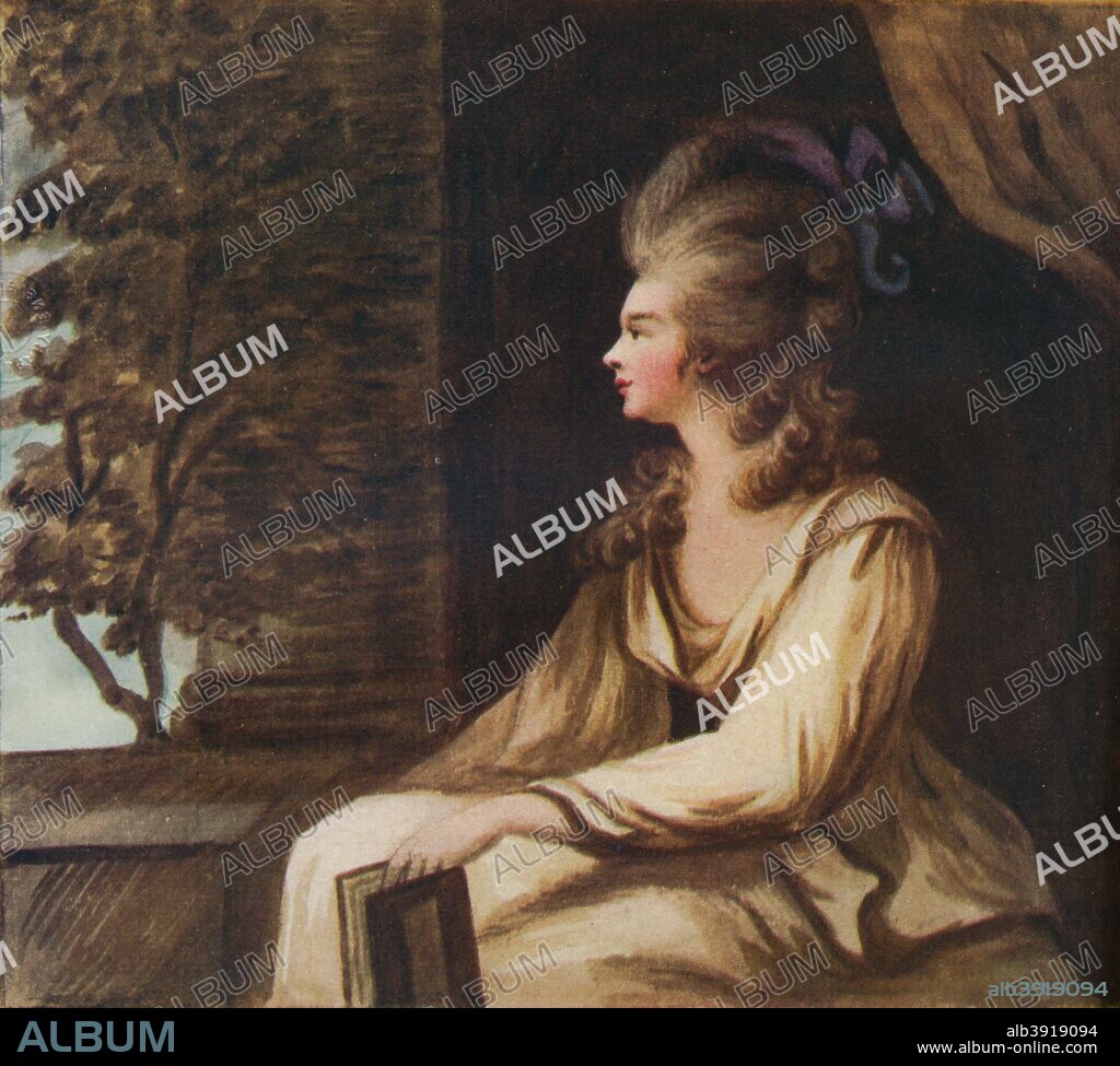 The Duchess of Devonshire, 18th century. Georgiana, Duchess of Devonshire. Georgiana Cavendish (1757-1806) was famous for her beauty, her political campaigning, gambling, and unorthodox domestic arrangements. Her best friend was also her husband's mistress, and Georgiana tolerated a menage a trois for many years. She herself bore a child out of wedlock. From The Connoisseur Volume LXIII [Otto Limited, London, 1922.].
