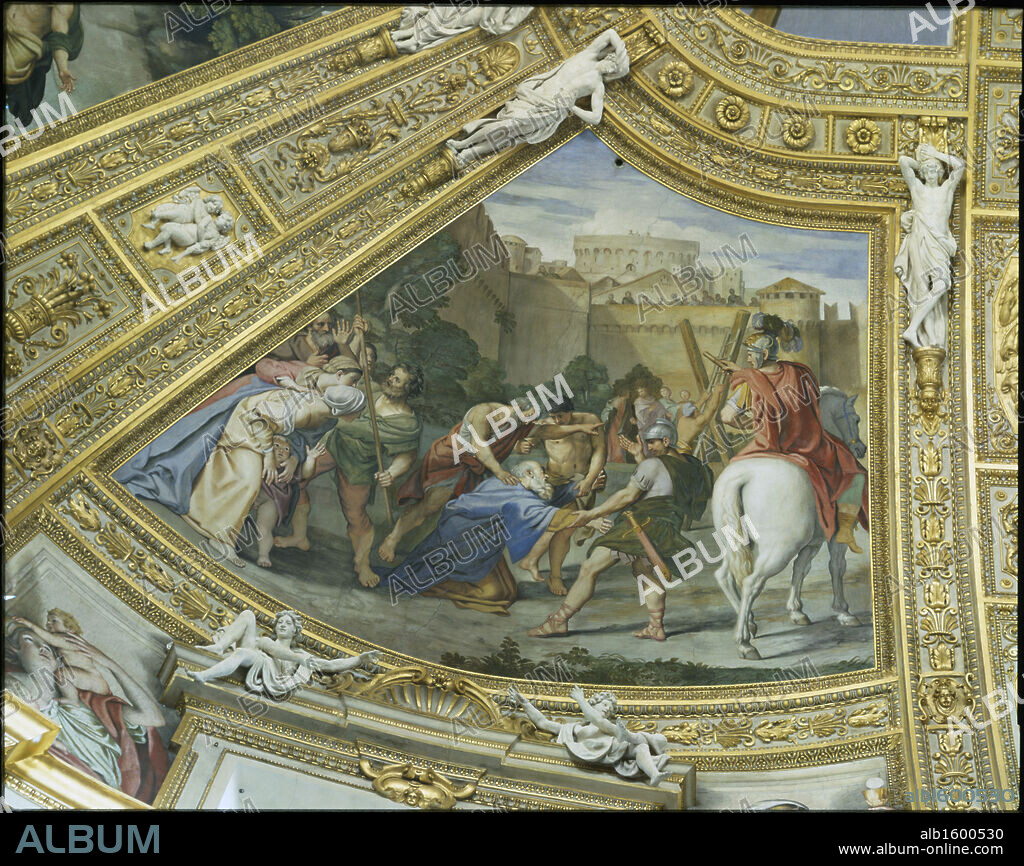 DOMENICO ZAMPIERI. Martyrdom of St. Andrew  1623  Domenichino (1581-1641 Italian)  Fresco  Sant' Andrea della Valle, Rome, Italy.