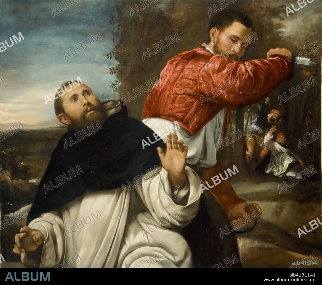 The Death of St. Peter Martyr. Giovanni Girolamo Savoldo; Italian, active 1506-48. Date: 1530-1535. Dimensions: 115.3 × 141 cm (45 5/16 × 55 1/2 in.). Oil on canvas. Origin: Italy.