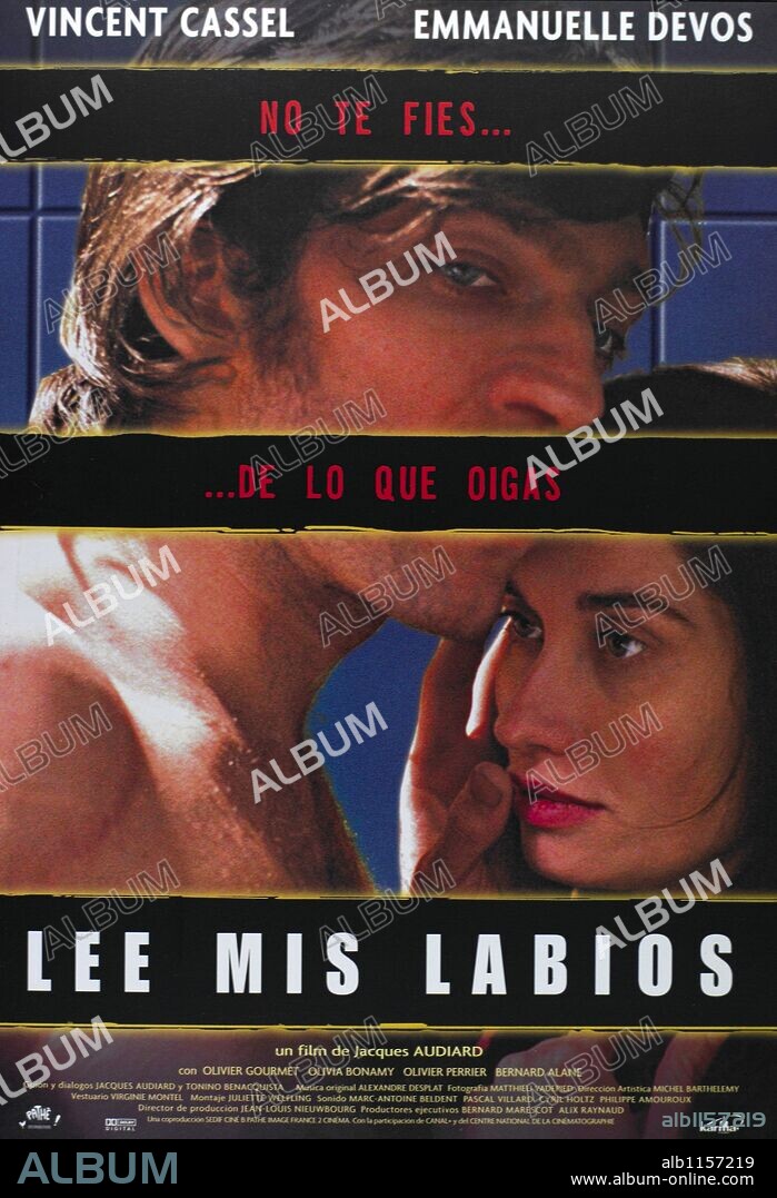 Poster de LEE MIS LABIOS, 2001 (SUR MES LEVRES), dirigida por JACQUES AUDIARD. Copyright SEDIF/CINE B/FRANCE 2 CINEMA/PATHE.